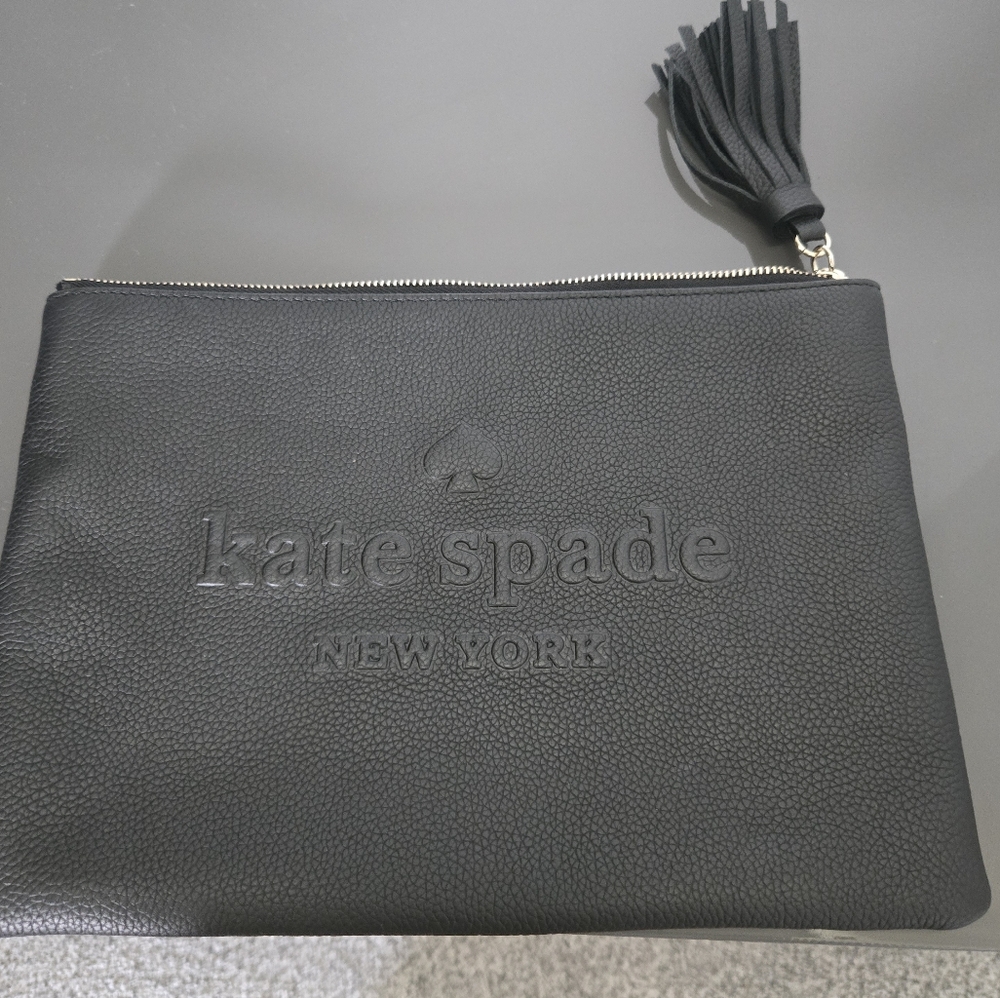 Kate Spade Black Leather Clutch